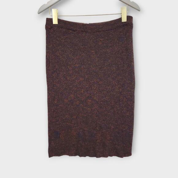 Vintage 90s Skirt Richard and Co Womens M Ribbed Knit Pencil Straight Stretch - Picture 1 of 10